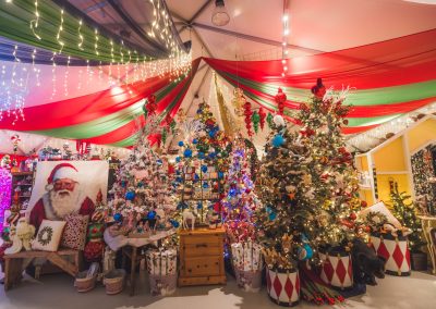 christmas decor at christmas museum and gift shop at cambria nursery