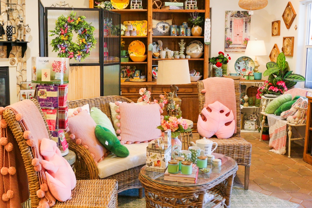 overview of gifts and souvenirs at the cambria nursery gift shop