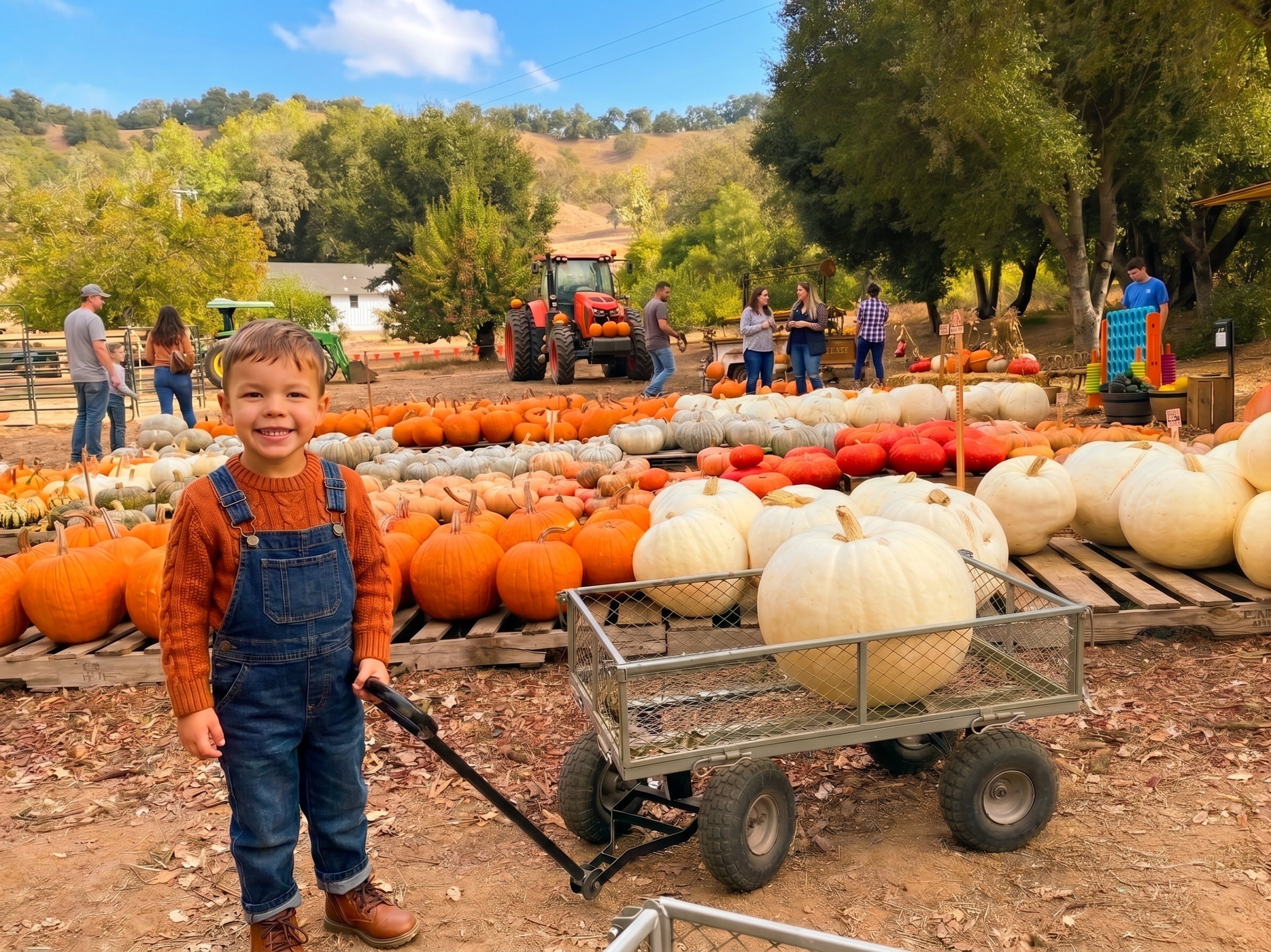 Gemini_Generated_Image_n71vr6n71vr6n71v variety of pumpkins at the cambria nursery pumpkin patch